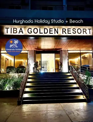 a set of stairs leading to a tba golden resort at Hurghada Holiday Studio with Beach in Hurghada