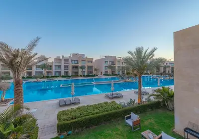 an image of a swimming pool at a resort at Sea View 2BR Mangroovy Gouna I Swimming Pool and Red Sea Beach in Hurghada