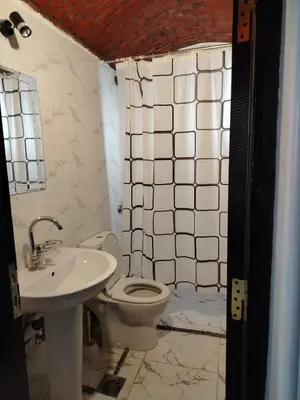 a bathroom with a toilet and a sink at Mena Palace Nile View in Luxor