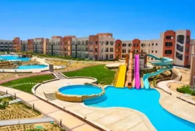 a large water park with a water slide at Oysterbay in Marsa Alam