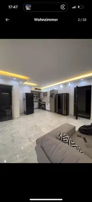 a view of a room with a living room at Luxus Apartment in Hurghada