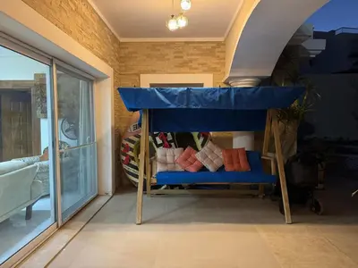 a bunk bed in a room with a window at Villa 348 Jamaran - Sahl Hasheesh in Hurghada