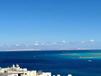 a view of a large body of water at The view -Nubian One bedroom in Hurghada