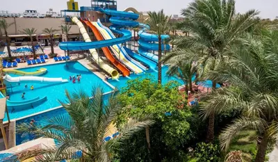an image of a water park at a resort at Chalet - Mirage Bay Resort & Aqua Park in Hurghada