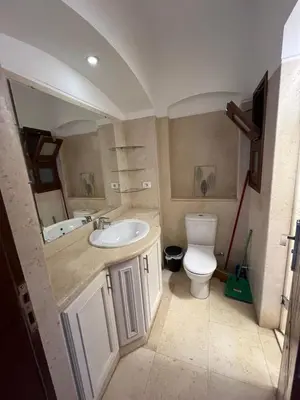 a bathroom with a sink and a toilet at El Gouna Sabina Y160 in Hurghada