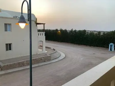 a street light on the side of a building at 2 bed rooms apartment in makadi heights in Hurghada