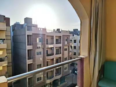 a view from a window of a building at Florenza Khamsin, Studio i415-B in Hurghada