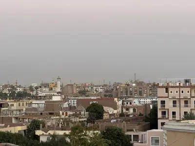 a view of a city with buildings at Maat Studio in Luxor