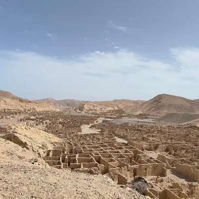 a view of a city in the desert at Ocean Apartment in Hurghada