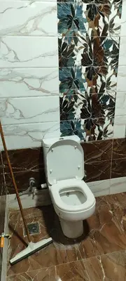 a bathroom with a toilet in a room at Souzan house in Luxor