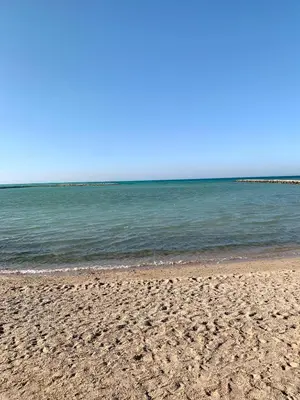 a sandy beach with the ocean in the background at Turtles Beach Resort - Hurghada in Hurghada