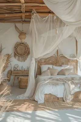 a bedroom with a canopy bed with white sheets and pillows at Grand Nile Cruises - Luxor to Aswan 4 Nights - Aswan to Luxor 3 Nights - Include sightseeing in Luxor