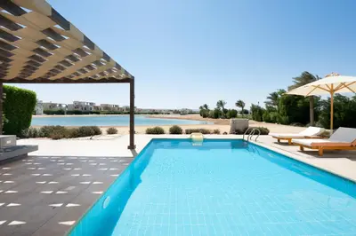 a swimming pool in a villa with a view at VESTA - El Gouna Residence in Hurghada