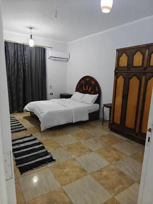 a bedroom with a large bed and a floor at THE Nile Diamond Guest House in Luxor