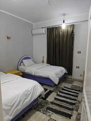 a room with two beds and a window in it at THE Nile Diamond Guest House in Luxor