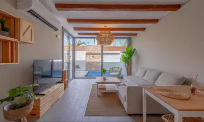 a living room with a couch and a table at Luxury Stays in Bali El Gouna in Hurghada