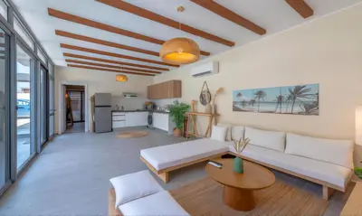 a living room with a couch and a table at Luxury Stays in Bali El Gouna in Hurghada