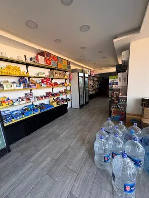 a store with a bunch of water bottles on the floor at Studio 511 imperial resort in Hurghada