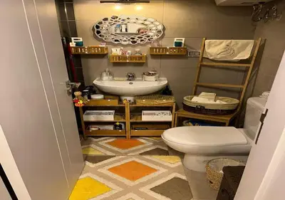 a bathroom with a toilet and a sink at Studio at G Cribs B21-F10 El Gouna in Hurghada