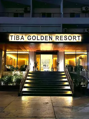 a tba golden resort building with stairs in front at Hurghada Tiba Golden Resort Apartment Strand Pool 22 in Hurghada
