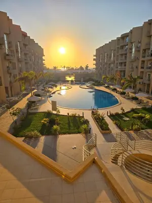 an aerial view of a resort with a swimming pool at Princess Resort in Hurghada