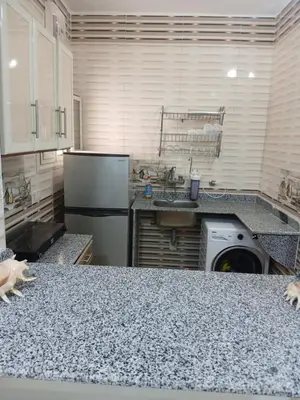 a kitchen with a sink and a dishwasher at Essa Apartment in Safaga