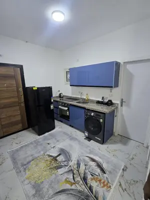 a kitchen with a stove and a sink and a dishwasher at Nada C206 in Hurghada