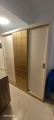 a sliding glass door in a room with at كمبوند فلورنزا خمسين عرابيا in Hurghada