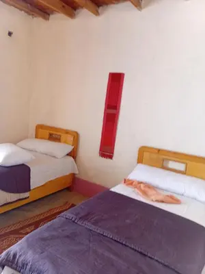 a bedroom with two beds at Mountain guest house in Luxor