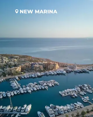 a bunch of boats docked in a harbor at Luxury Stays in New Marina El Gouna in Hurghada