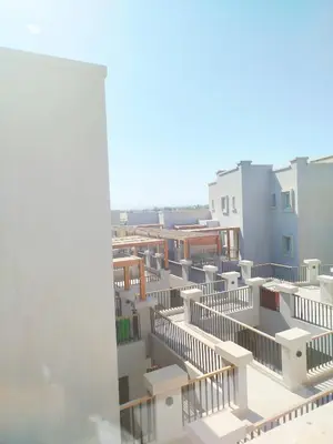 a view of a city from a building at Bay breeze in Hurghada