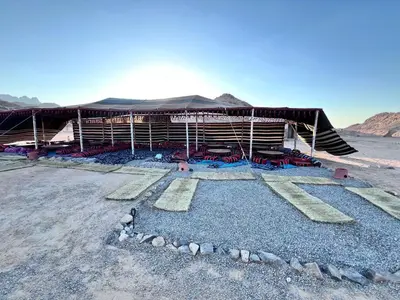 a large building in the middle of the desert at Scenery Khalaf malky in Hurghada