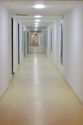 an empty hallway in an office building at Elite Sea Sky Resort in Hurghada