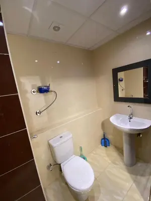 a bathroom with a toilet and a sink at فلورينزا الخمسين in Hurghada