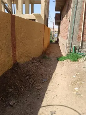 an alley with a brick wall next to a building at Venti house in Aswan