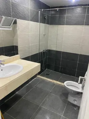 a bathroom with a sink and a toilet and a shower at Fanadir bay in Hurghada