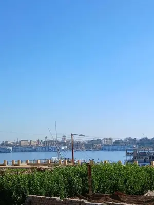 a view of a body of water with a harbor at ARKN angel Nubian Guest House in Jazīrat al ‘Awwāmīyah