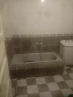 a bathroom with a bath tub and a toilet at New senger tood in Naj‘ al ‘Amrāb