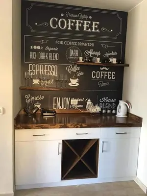 a chalkboard wall with a coffeeasteryasteryasteryasteryasteryasteryasteryasteryastery at Sabina Comfort Residence in Hurghada