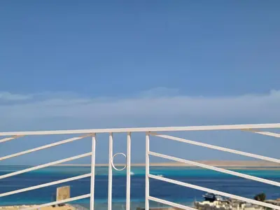 a view of the ocean from a cruise ship at Pool Dream Hurghada in Hurghada