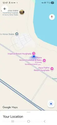 a screenshot of a google map with shortcuts at 2 Bedroom Duplex - Hurghada in Hurghada