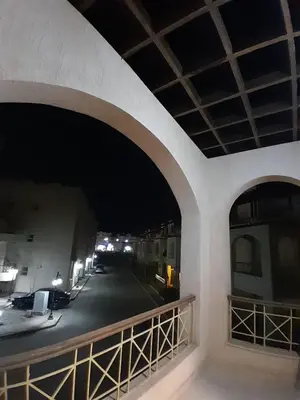a view of a tunnel at night from a building at Fayrouz Compound in Hurghada