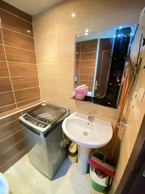 a small bathroom with a sink and a mirror at florenza Resort - Hurghada Egypt in Hurghada
