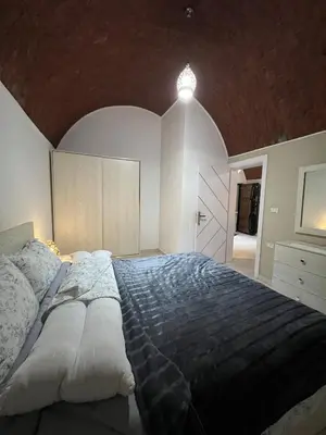 a bedroom with a large bed in a room at Luxury Sea-View Rooftop with Private Terrace in Hurghada