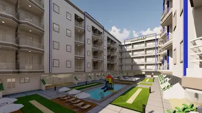 an image of an apartment building with a pool at فلورينزا in Hurghada