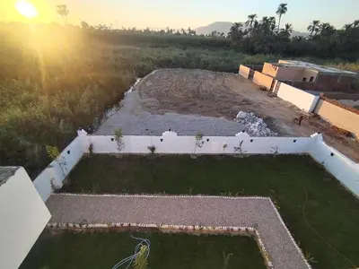 an aerial view of a backyard with a garden at Luxor heaven apartment in Luxor