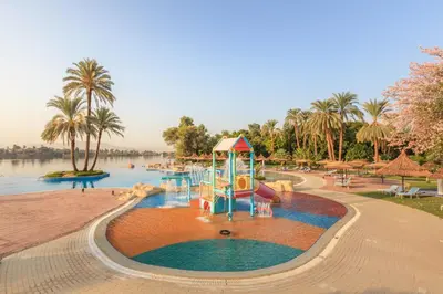 a water park with a slide and a playground at Jolie Ville Hotel & Spa Kings Island Luxor in Luxor