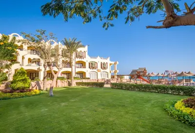 a view of the resort from the lawn at Sunny Days Palma De Mirette Resort & Spa in Hurghada