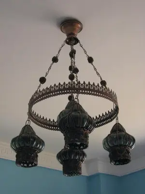 a chandelier is hanging from a ceiling at Villa Shahrazad Hurghada in Hurghada