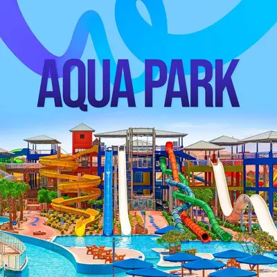 an image of a water park with the words aqua park at Pickalbatros Alf Leila Wa Leila Resort - Neverland Hurghada in Hurghada